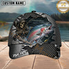 Maxcorners Fishing Skull Angler Torn Metal Personalized 3D Cap
