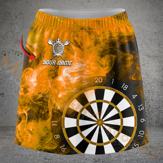 Maxcorners Darts Smoke Dartboard Personalized 3D Skirts With Shorts