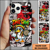 Maxcorners Darts Phonecase Graffiti Duck Street Art Dart Game Funny Dartboard Personalized Name 3D Phone Case