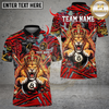 Maxcorners Billiard Ball 8 Lion King Pattern Multicolor Customized Name, Team Name 3D Shirts