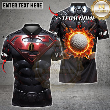 Maxcorners Darts Black Red Muscular Armor Flaming Ring Personalized Name 3D Unisex Shirt