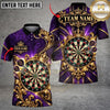 Maxcorners Darts Royal Baroque Golden Filigree Crown Target Board Graphic Multicolor Customized Name, Team Name 3D Shirts