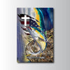 Maxcorners Tuna Fishing Cross Faith American Style Design Personalized Name 3D Poster