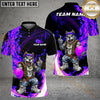 Maxcorners Fire Strike Wolf Disc Golf Polo Personalized Name, Team Name 3D Shirt (4 Colors)