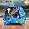 Maxcorners Fishing Christian Outdoorsman American Custom Name Personalized Cap (11 Fish Species)