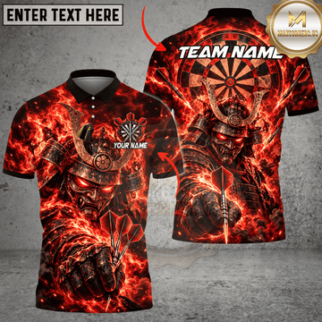 Maxcorners Darts Fierce Bull & Flaming Dartboard Graphic Multicolor Customized Name, Team Name 3D Shirts