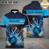 Maxcorners Frozen Broken Bowling Jersey Customized Name, Team Name 3D Polo Shirt