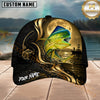Maxcorners Fishing Moonlight Gold Ocean Personalized 3D Cap