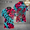 Maxcorners Darts Shirt Neon Leopard Print Darboard Graphic Multioptions Personalized Name, Team Name 3D Shirt (4 Colors)