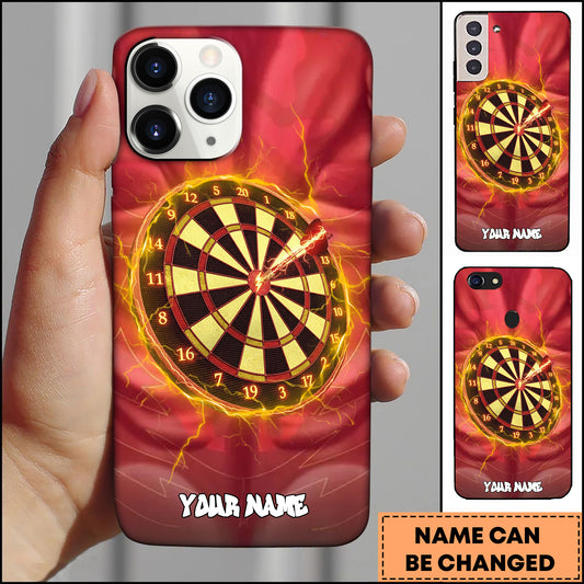 Maxcorners Darts Lightning Fire Dartboard Personalized Name 3D Phone Case