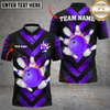 Maxcorners Bowling Chevron Blaze Personalized Name Men And Women 3D Polo Shirt Custom Bowling Team Jersey (4 Colors)