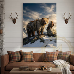 Maxcorners Epic Mountain Bear Explorer Wilderness Canvas