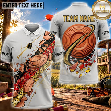 Maxcorners Clay Shooting Explosive Clay Target Shotgun Personalized Name 3D Unisex Shirt