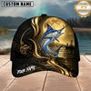 Maxcorners Fishing Moonlight Gold Ocean Personalized 3D Cap