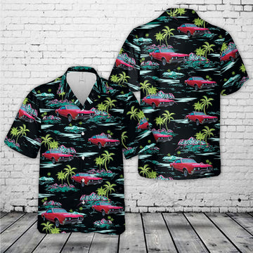 Maxcorners Personalized "1967 Oldsmobile Cutlass 442" Car Hawaiian Shirt, Custom Photo Car Aloha Shirts