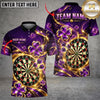 Maxcorners Darts Golden Shamrock Clover Swirls Glowing Lights Target Board Graphic Multicolor Customized Name, Team Name 3D Shirts