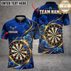 Maxcorners Darts Emerald Swirls Shamrock Leaves Golden Accent Target Board Graphic Multicolor Customized Name, Team Name 3D Shirts