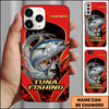 Maxcorner Fishing Jumping Water Fisherman Silhouette Personalized Name 3D Phone Case (10 Fish Species)