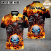Maxcorners Golf Flaming Evil Ball Personalized Name, Team Name 3D Shirt (4 Colors)