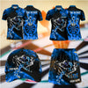 Maxcorners Darts Flaming Wolf Dartboard Design Personalized Team Sportswear Set - Polo Shirt, Cap & Skorts