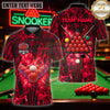 Maxcorners Billiard Apparel Glowing Triangle Rack Multicolor Customized Name 3D Shirt