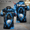 Maxcorners Grim Reaper Golf Polo Customized Name, Team Name 3D Shirts (4 Colors)