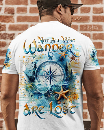 Maxcorners Not All Who Wander Are Lost Compass All Over Print LM2101
