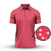 Maxcorners Pink Golf Shirt, Breast Cancer Golf Shirt For Golfer, Pattern Golf Shirt