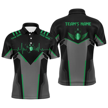 Maxcorners Bowling Heartbeat Multicolor Option Customized Name 3D Shirt