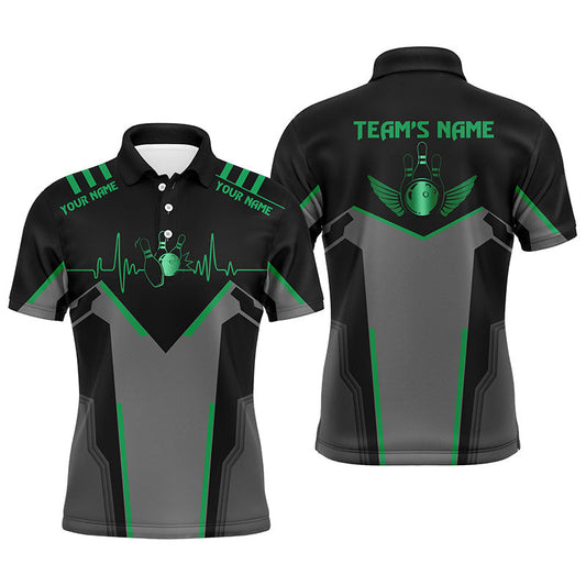 Maxcorners Bowling Heartbeat Multicolor Option Customized Name 3D Shirt