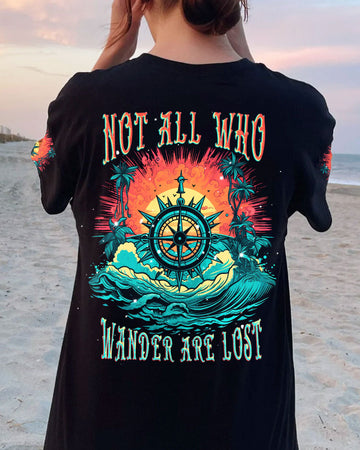 Maxcorners Not All Who Wander Are Lost Compass Beach All Over Print LM2101
