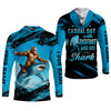 Maxcorners Just A Casual Day With Bigfoot And His Shark Fishing UPF Shirts, Funny Fishing Shirt, Presents For Fishermen