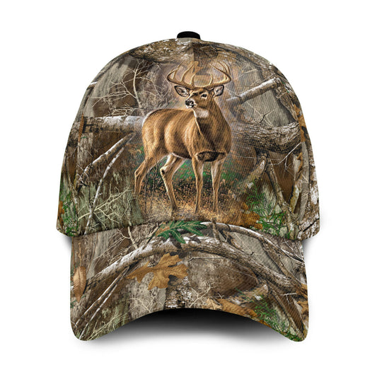Maxcorners 3D All Over Print Baseball Cap Deer Hunting Classic Cap LM0402