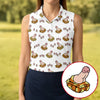 Maxcorners White Funny Adult Novelty Tank Pattern Golf Shirt, Women's Golf Tops, Performance Golf Shirt LM1507