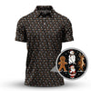 Maxcorners Christmas Golf Shirt, Funny Santa Pattern Golf Shirt, Xmas Golf Shirt