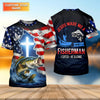Maxcorners Jesus Made Me A Fisherman Shirt Christian, Patriotic Bass Fishing Tee For Men, Fishing UPF Shirts