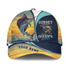 Maxcorners Sunset Serenity Ocean's Majesty, Fishing Trucker Hat, Fishing Hook Hat, Fishing Cap For Men, Fishing Gifts For Dad