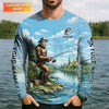 Maxcorners WTF Where’s The Fish, Bigfoot Fishing Personalized UPF Shirt