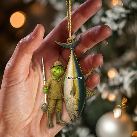 Maxcorners Fishing Lover, Home Decor, Christmas Ornament, Personalized Ornament 2D Flat LM2111