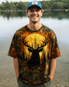 Maxcorners Deer Hunting Moon Vintage Swirl All Over Print LM1601