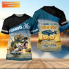 Maxcorners Funny Fishing Humor UPF Shirt, Personalized Bass Fishing Shirt for Men
