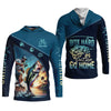 Maxcorners Bite Hard or Go Home Fishing Shirts, SPF Long Sleeve Shirts, Fishing Shirts For Men