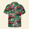 Maxcorners Personalized Car Hawaiian Shirt, Tropical Flower Custom Photo Car Aloha Shirts
