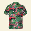 Maxcorners Personalized "Jeep and Floral" Hawaiian Shirt, Custom Photo Car Aloha Shirts