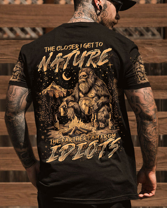 Maxcorners The Closer I Get To Nature Bigfoot Campfire All Over Print LM2101