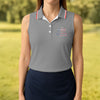 Maxcorners Gray First Dad Now Grandpa Golf Polo Shirt, Golf Polo For Women, Women’s Golf Apparel LM1507