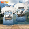 Maxcorners Master Baiter Shirt, Personalized Funny Raccoon Fishing Long Sleeve For Men, Fishing UPF Shirts