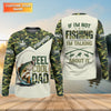 Maxcorners Reel Cool Dad UPF Fishing Shirt, Personalized Custom Name