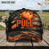 ( 6 Colors ) Maxcorners Trap Shooting American Flag Fire Flame Clay Pigeon Pull Shells Design Custom Name Classic Cap