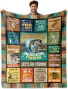 Maxcorners Hooked On Fishing Custom Name Blanket, Fishing Blanket, Presents For Fishermen, Gift For Fishing Lover LM0201